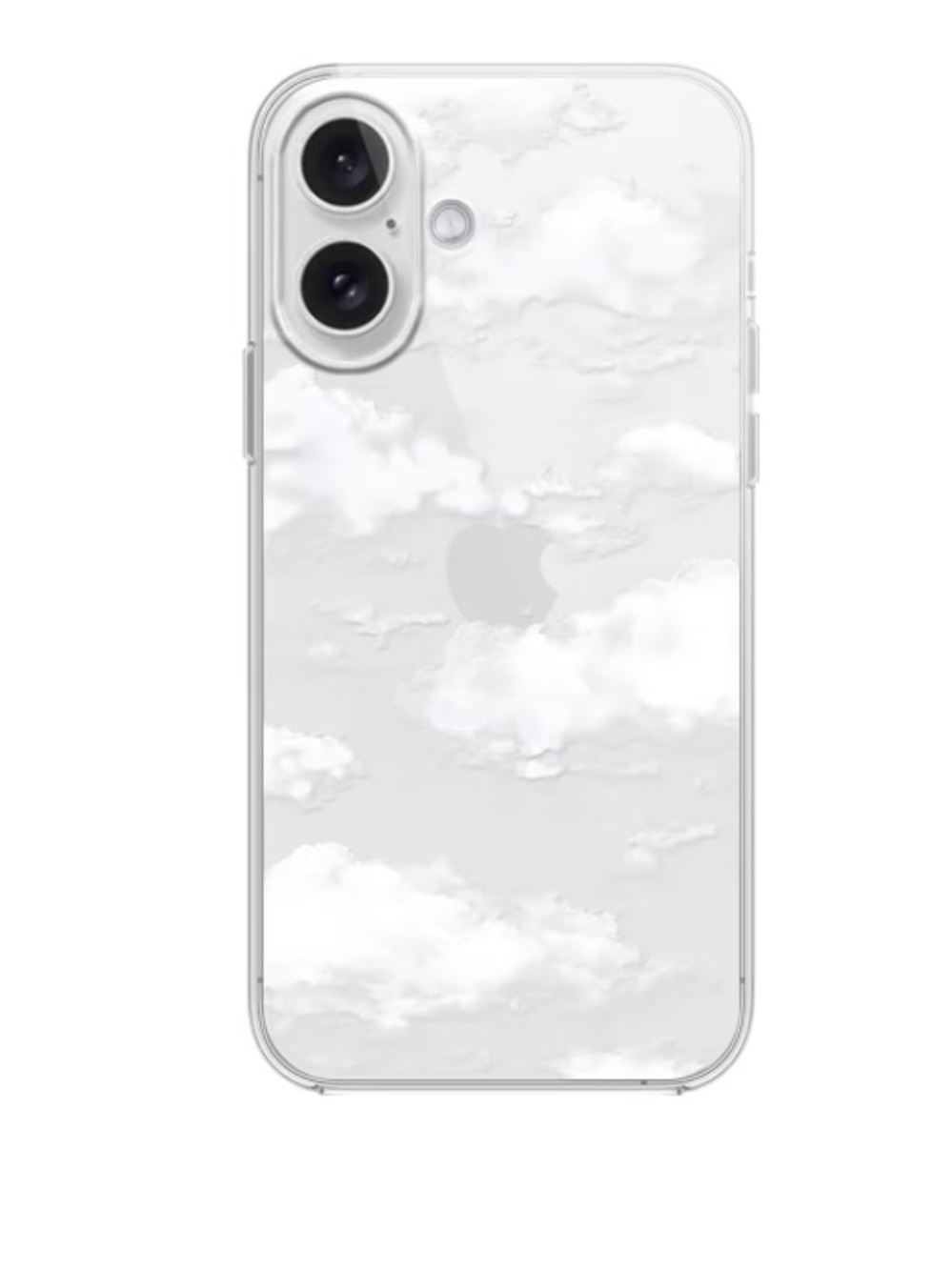 Blingys iPhone 15 Fun Clouds Pattern Transparent Clear Phone Case
